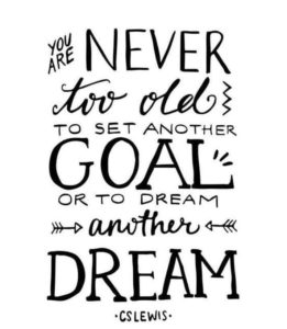 julieschooler.com - blog - 3 simple steps to setting goals that stick - CS Lewis Quote - Goals and Dreams
