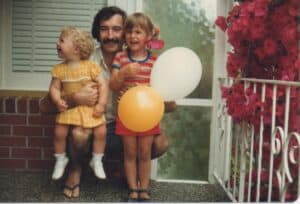 julieschooler.com - blog - 3 Ways My Dad Showed Me How to Be True to Yourself - Dad Be True to Yourself - Dad with Julie Karen and Moustache